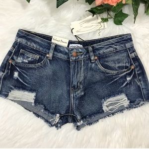 Salvaje Denim Cheeky Distressed Cut off Frayed Hem